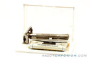 1966 L1 Flair Tip Super Speed Safety Razor in White Case and Blades