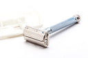 1961 Gillette  G2 Blue Star Lady Gillette Double Edge Safety Razor With Case & Balde Bank