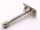 1917 Gillette Ball End Old Type DE Safety Razor | Factory Nickel Revamp
