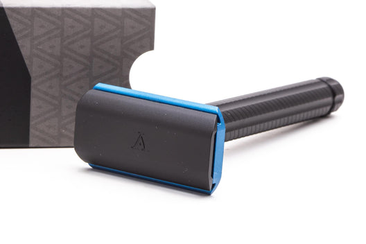 Ayslworth Razor | APEX-AL Double Edge Safety Razor -  Jet Black Electric Blue Classic