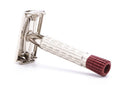 1956 B1 Gillette Heavy Red Tip Super Speed TTO Double Edge Safety Razor | Factory Nickel Revamp