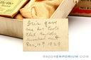 1928 Gillette New Improved Gold Tuckaway Style Travel DE Safety Razor Set w/ Instructions