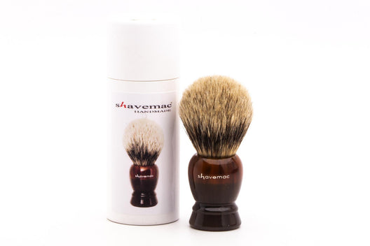 Shavemac | Silvertip Badger Shave Brush With Faux Tortoise Handle 142-818