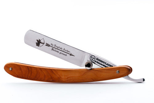 5/8" Ertan Süer The Archer Carbon Straight Razor | Leef Wood Scales