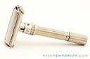 1965 K4 Gillette Slim Adjustable Safety Razor Nickel w/ Red Case & Blade Bank & Instructions