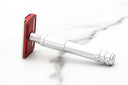 Ayslworth Razor | APEX-AL- Aircraft Silver Blood Red with Modern Handle