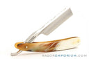 6/8" Ralf Aust American Tip Straight Razor  | Horn Scales