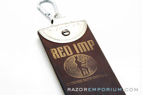 Red Imp Genuine Made in USA Straight Razor Strop & Canvas