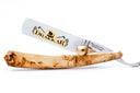 6/8" Ertan Süer Rasoir Sabre Drakkar Carbon Straight Razor | Scandinavian Birch Wood Scales