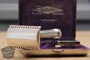 Gillette 1921 New Improved Nickel Tuckaway Travel DE Safety Razor Set
