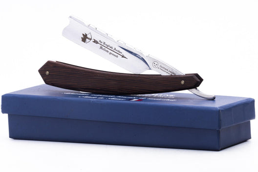 6/8" Gustave Lalune Straight Razor "English Archer" Wenge Scales