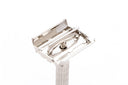 1957 C2 Gillette TTO Red Tip Heavy Super Speed Safety Razor | Factory Nickel Revamp