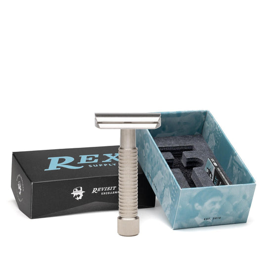 Rex Supply Co. | Envoy Three Piece Stainless Steel Double Edge Safety Razor - 104