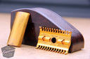 Gillette 1930's Goodwill Long Comb Era Gold DE Razor w/ Bakelite Travel Box