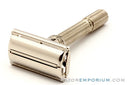 1965 K4 Gillette Slim Adjustable Safety Razor Nickel w/ Red Case & Blade Bank & Instructions