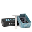 Rex Supply Co. | Envoy Three Piece Stainless Steel Double Edge Safety Razor - 104