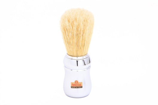 Omega Chrome Boar Bristle Shaving Brush