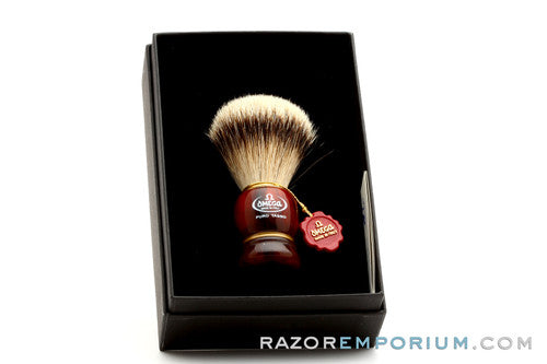 Omega 636 Silvertip Badger Shave Brush