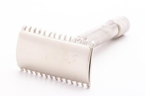 1916 Gillette Single Ring Old Type Double Edge Safety Razor | Factory Nickel Revamp
