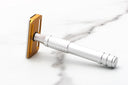 Ayslworth Razor | APEX-AL Double Edge Safety Razor -  Silver Copper with Modern Handle