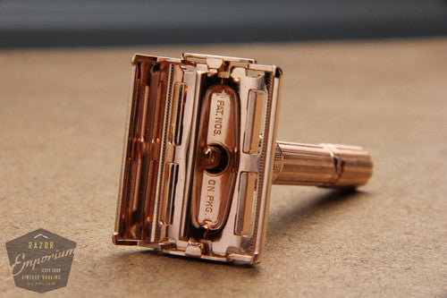 Gillette 1964 Slim Adjustable Safety Razor J2 - ROSE GOLD REVAMPED