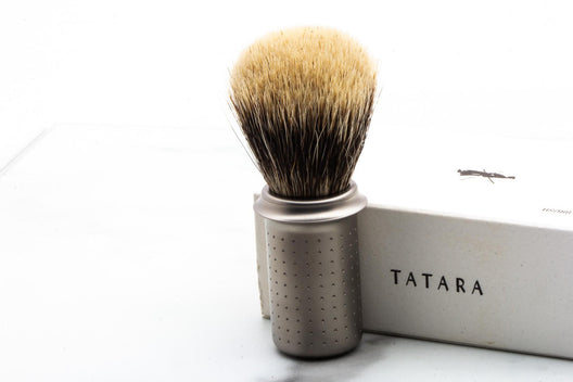 TATARA | Finest Badger Stainless Steel Shaving Brush - Matte