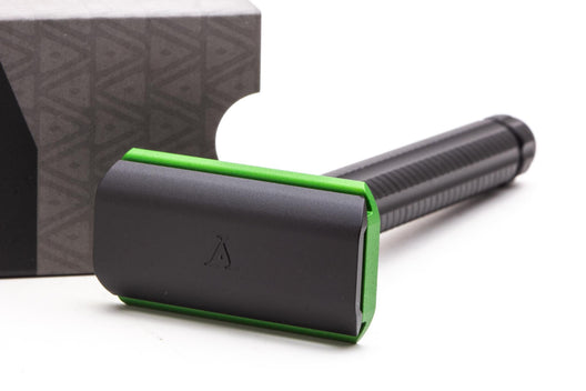 Ayslworth Razor | APEX-AL Double Edge Safety Razor -  Jet Black Gamer Green Classic