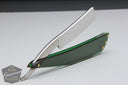 6/8" Baum Brothers Cutlers & Silversmiths Straight Razor w/ Green Acrylic Scales Near Wedge | Sheffield, England