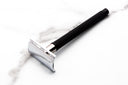 Three Piece Double Edge Safety Razor With Black Plastic Handle | Original Condition