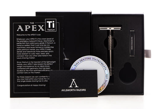 Aylsworth Razors | The APEX-Ti Machined Double Edge Safety Razor - APXTiM
