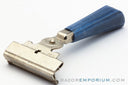 1950's Schick Eversharp Silver Injector Razor Blue Bakelite Handle